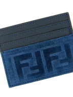 Fendi Blue Cotton Cardholder Fendi