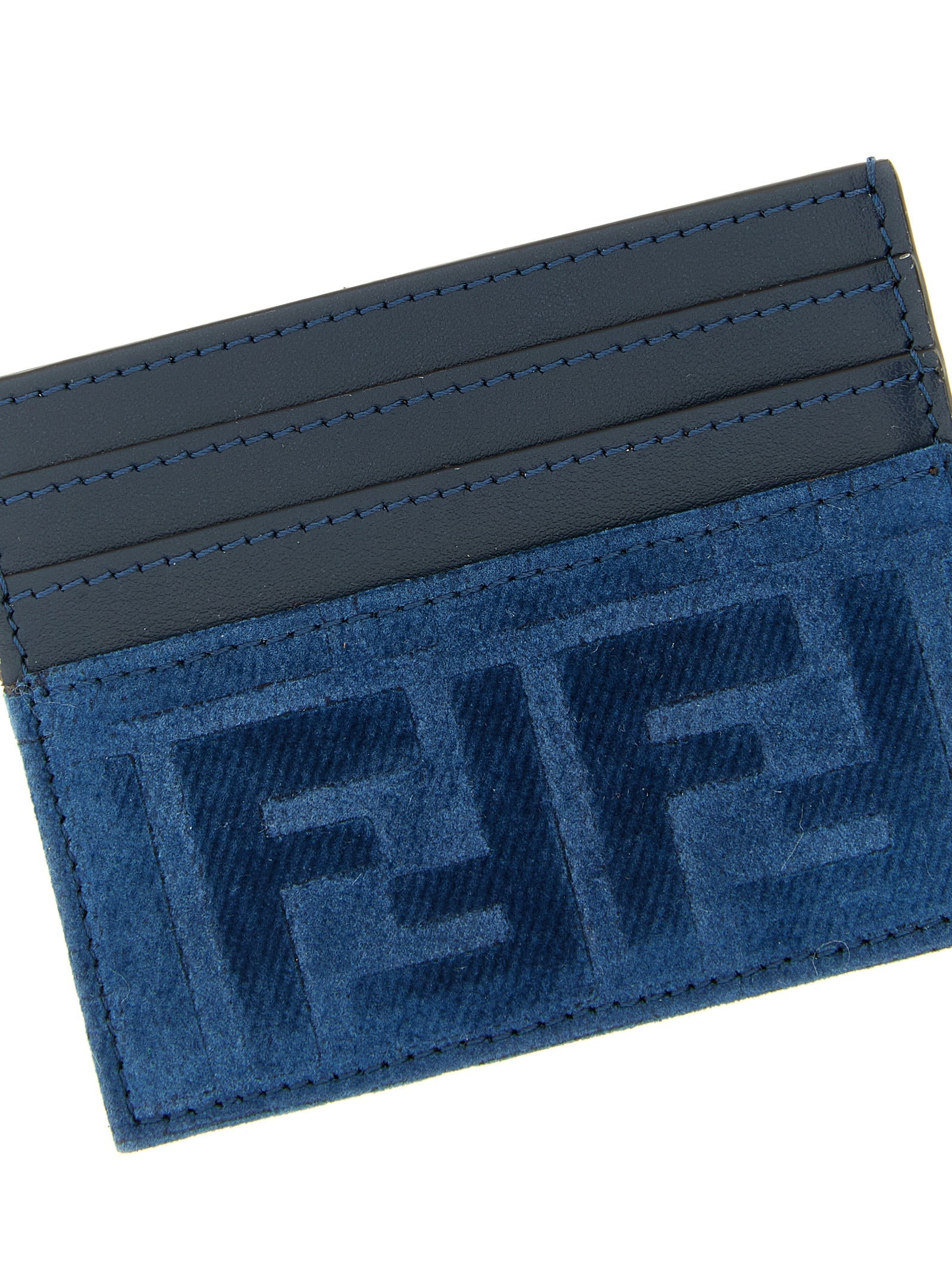 Fendi Blue Cotton Cardholder Fendi