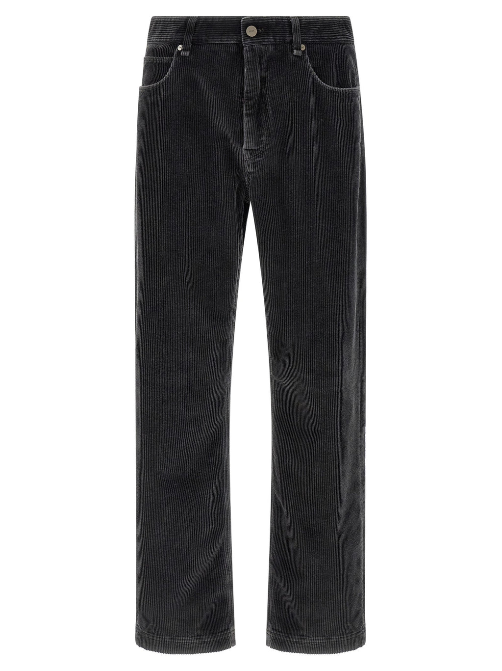 Fendi Gray Cotton Casual Pants Fendi