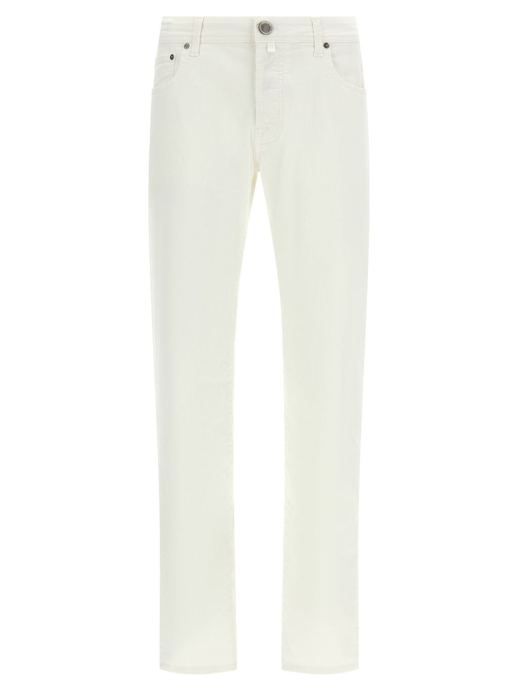 Jacob Cohen White Cotton Straight-Leg Jeans Jacob Cohen