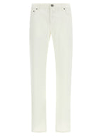 Jacob Cohen White Cotton Straight-Leg Jeans Jacob Cohen