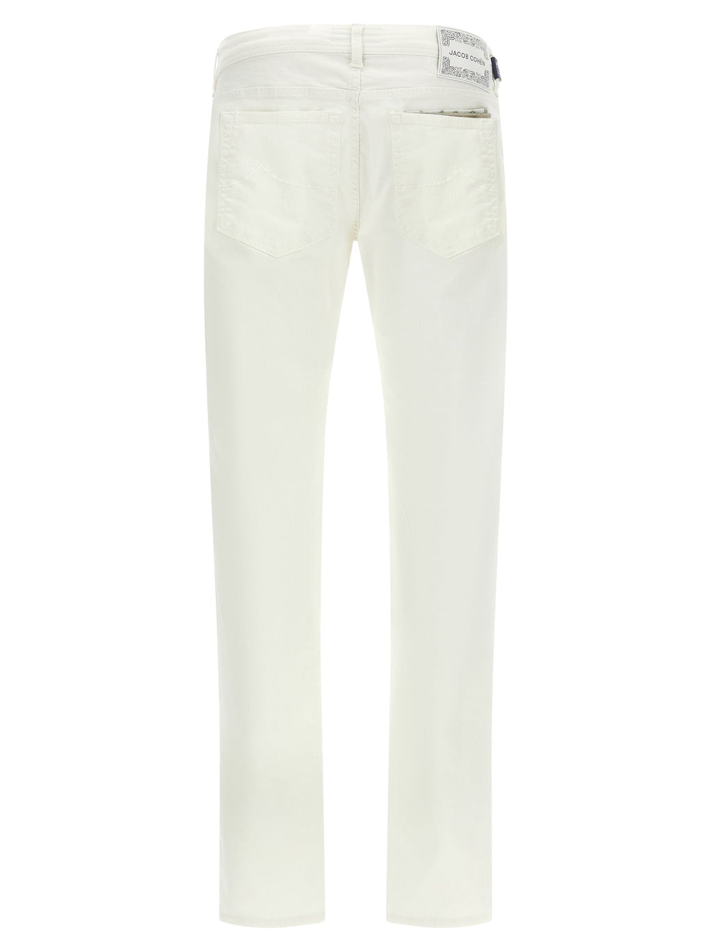 Jacob Cohen White Cotton Straight-Leg Jeans Jacob Cohen
