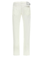 Jacob Cohen White Cotton Straight-Leg Jeans Jacob Cohen
