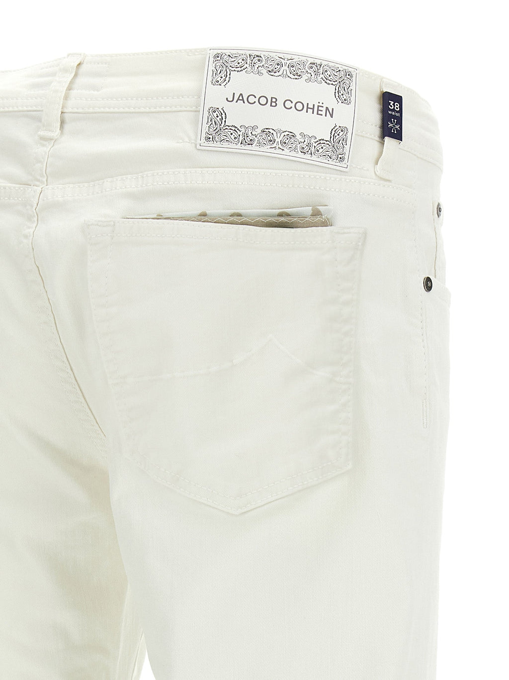 Jacob Cohen White Cotton Straight-Leg Jeans Jacob Cohen