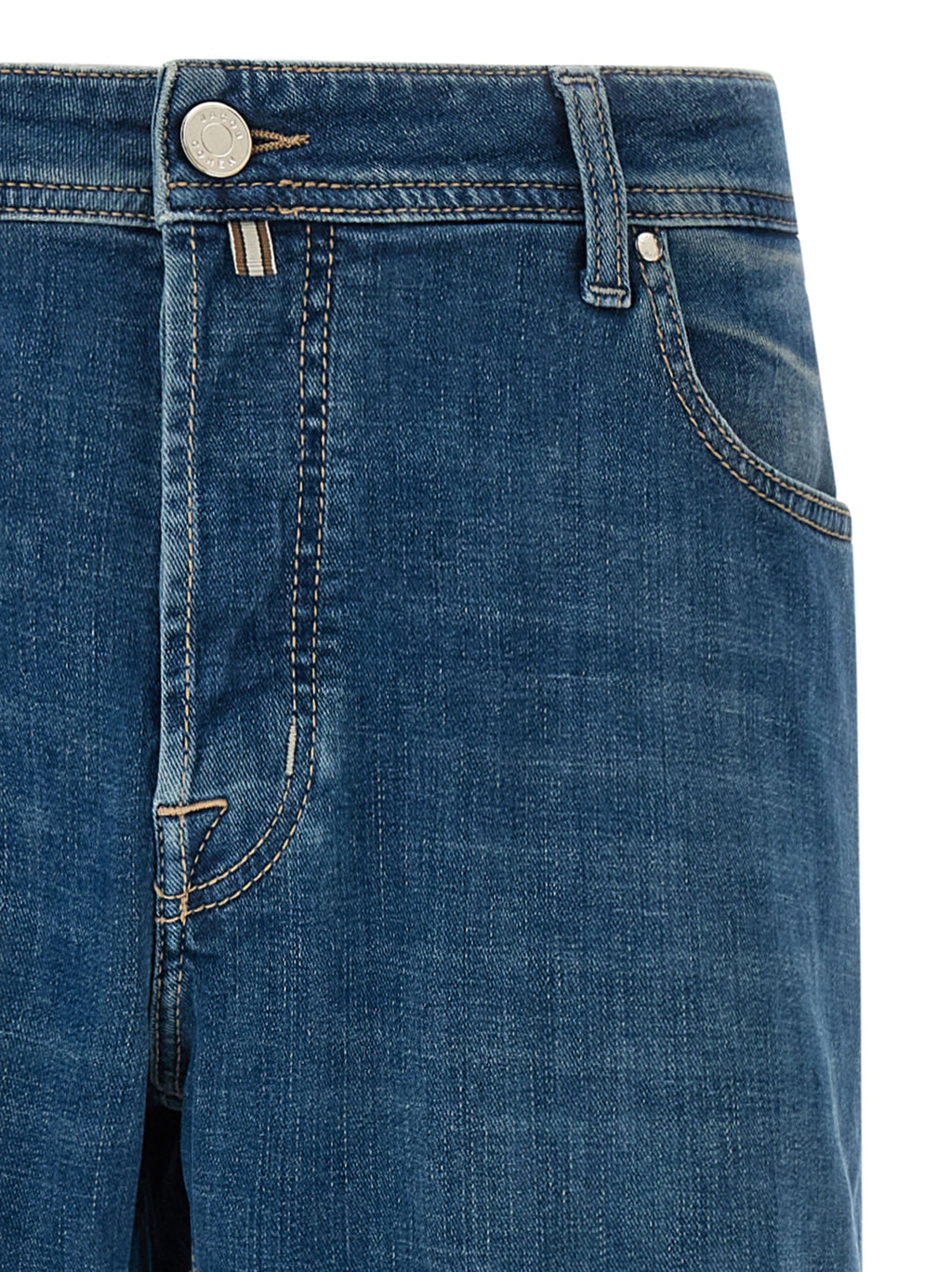 Jacob Cohen Blue Cotton Straight-Leg Jeans Jacob Cohen