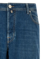 Jacob Cohen Blue Cotton Straight-Leg Jeans Jacob Cohen