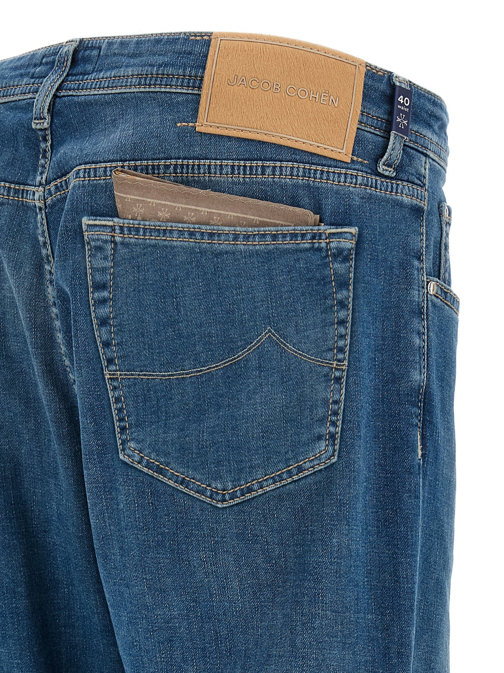 Jacob Cohen Blue Cotton Straight-Leg Jeans Jacob Cohen