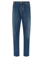 Jacob Cohen Blue Cotton Straight-Leg Jeans Jacob Cohen
