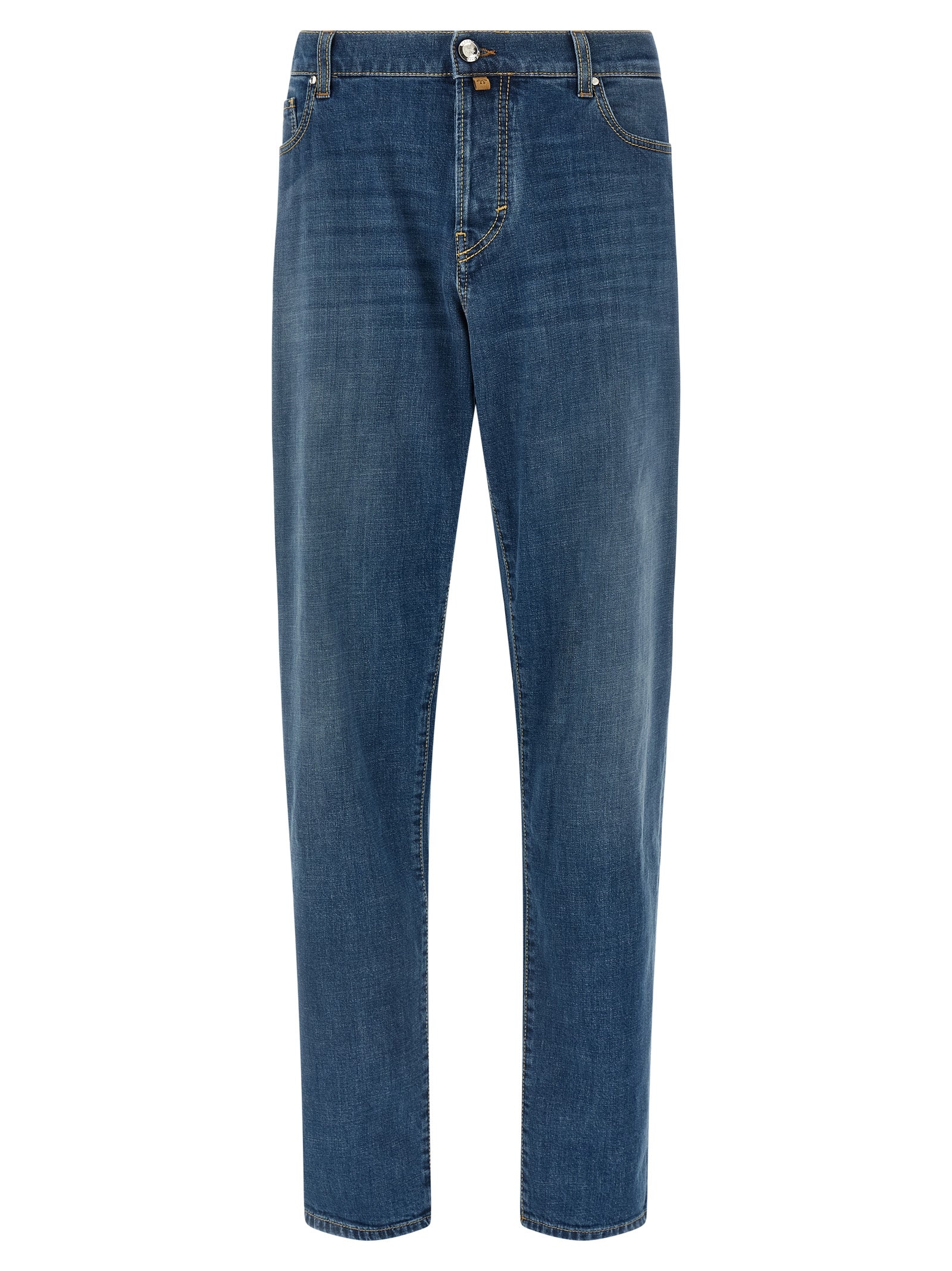 Jacob Cohen Blue Cotton Straight-Leg Jeans Jacob Cohen