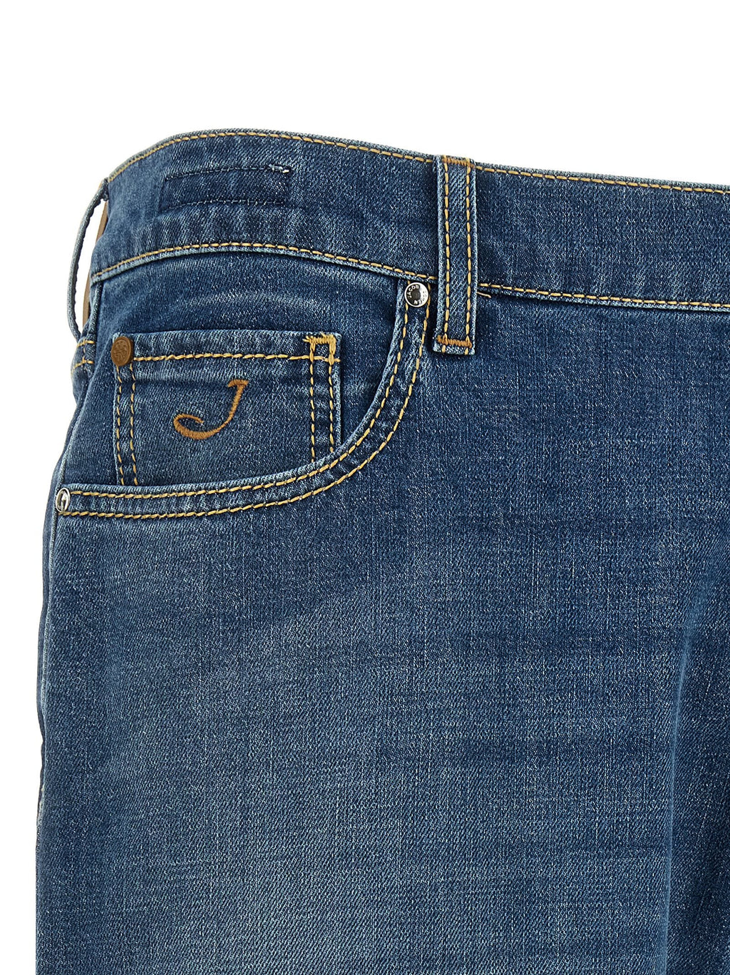 Jacob Cohen Blue Cotton Straight-Leg Jeans Jacob Cohen