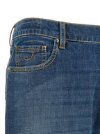 Jacob Cohen Blue Cotton Straight-Leg Jeans Jacob Cohen