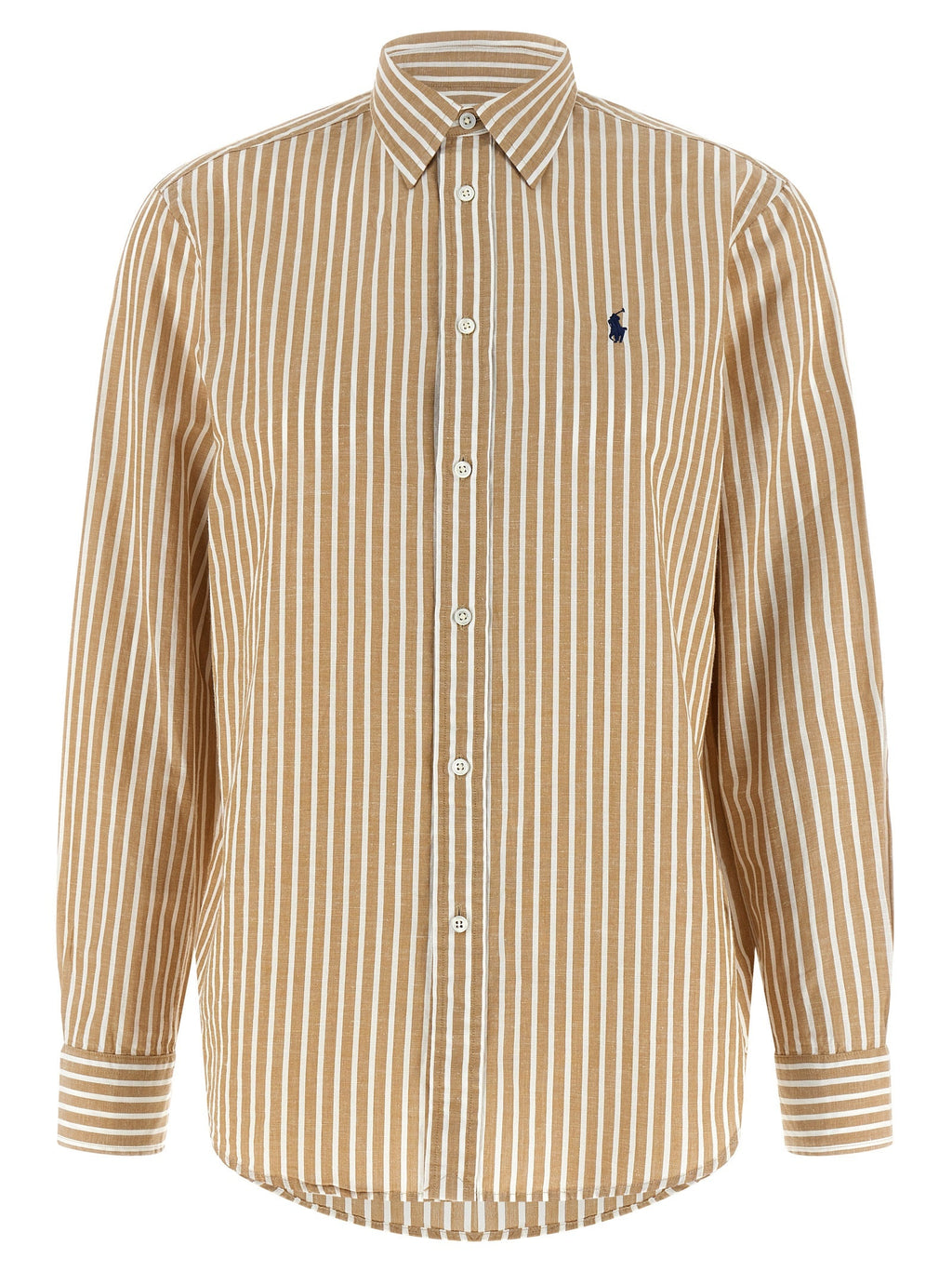 Polo Ralph Lauren Beige Cotton Blouse Polo Ralph Lauren