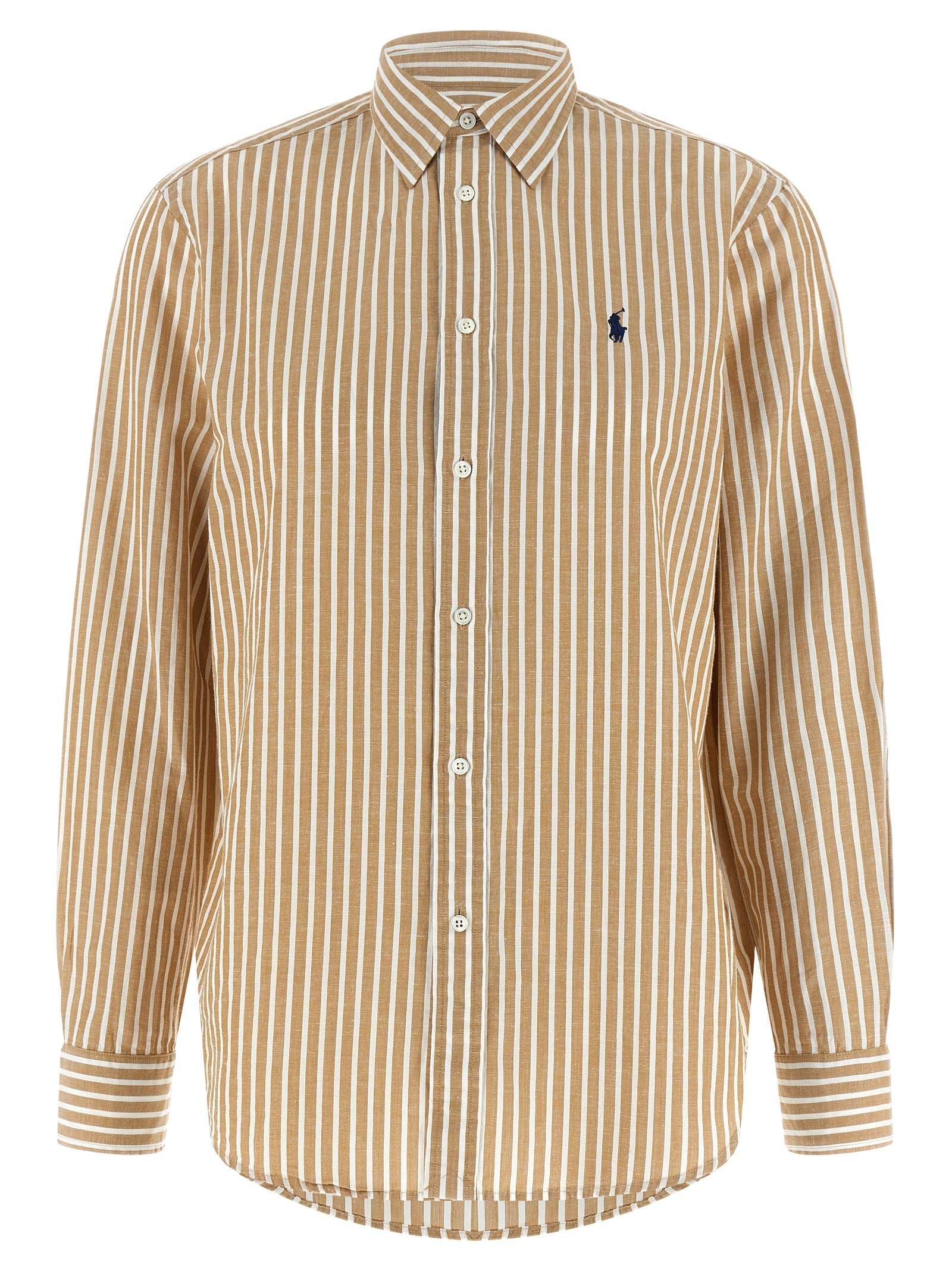 Polo Ralph Lauren Beige Cotton Blouse Polo Ralph Lauren