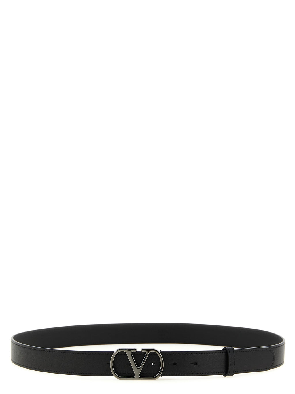 Valentino Garavani Black Calfskin Regular Belt Valentino Garavani
