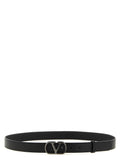 Valentino Garavani Black Calfskin Regular Belt Valentino Garavani