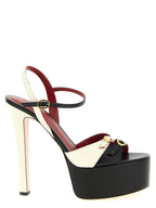 Valentino Garavani Bicolor Calfskin Stiletto Heel Sandals Valentino Garavani