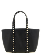 Valentino Garavani Black Calfskin Tote Bag Valentino Garavani