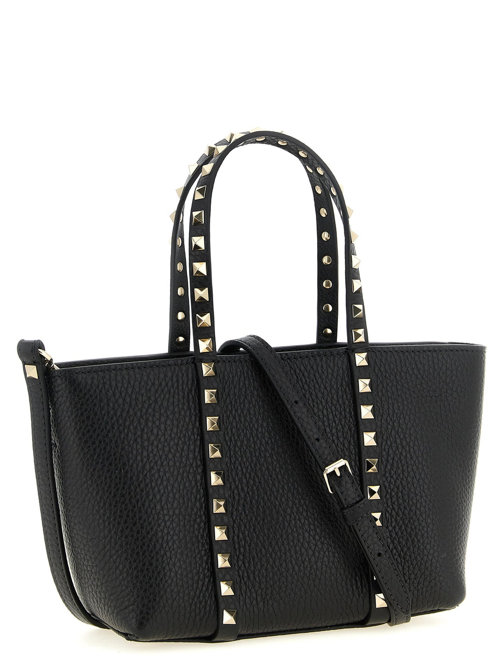 Valentino Garavani Black Calfskin Tote Bag Valentino Garavani