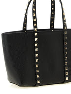 Valentino Garavani Black Calfskin Tote Bag Valentino Garavani