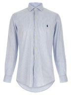 Polo Ralph Lauren Blue Linen Blouse Polo Ralph Lauren