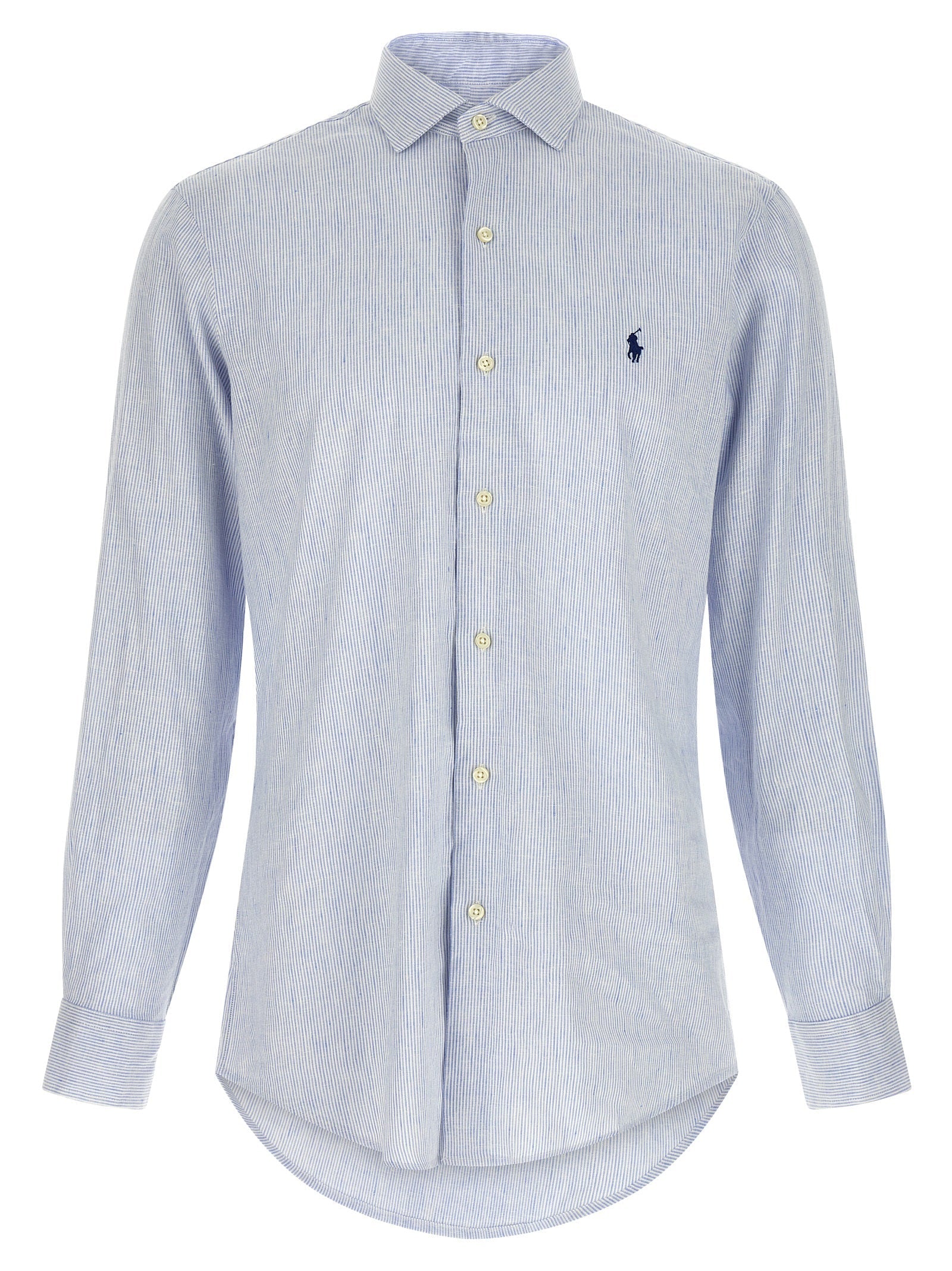 Polo Ralph Lauren Blue Linen Blouse Polo Ralph Lauren