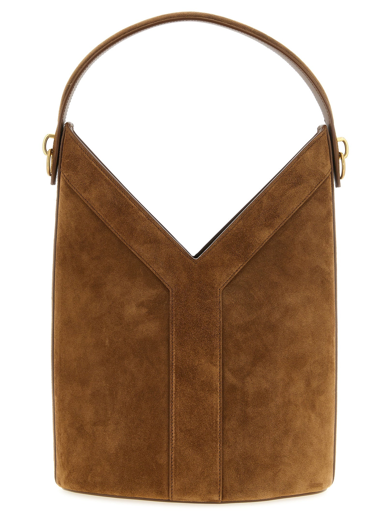 Saint Laurent Brown Calfskin Shoulder Bag Saint Laurent