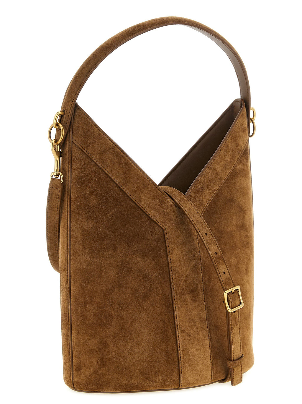 Saint Laurent Brown Calfskin Shoulder Bag Saint Laurent