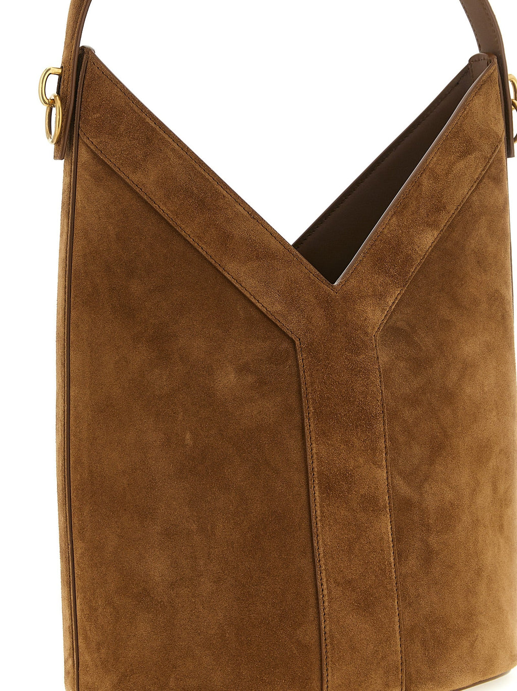 Saint Laurent Brown Calfskin Shoulder Bag Saint Laurent