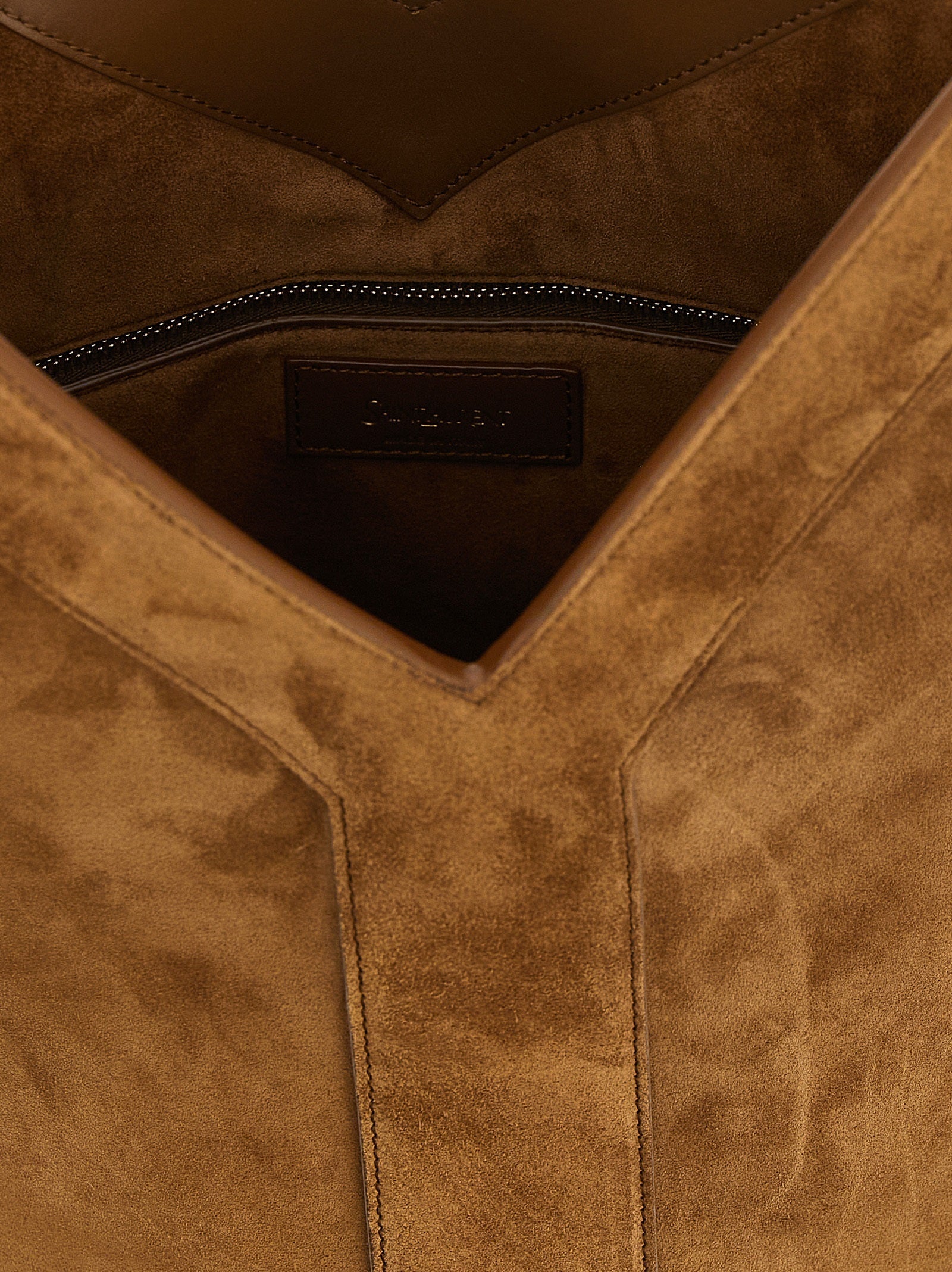 Saint Laurent Brown Calfskin Shoulder Bag Saint Laurent
