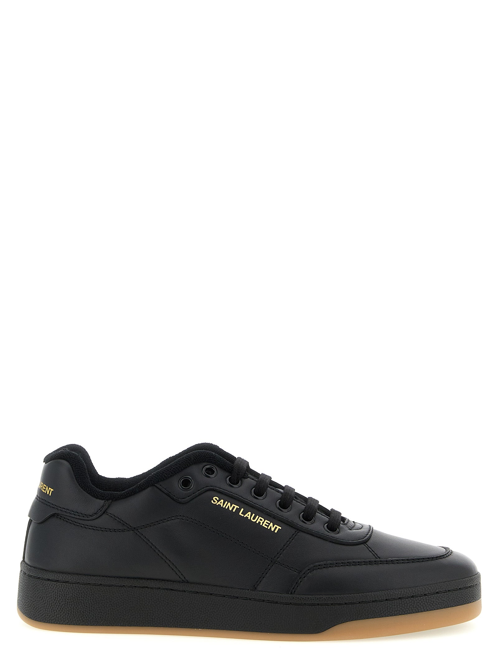 Saint Laurent Black Calfskin Low Top Sneakers Saint Laurent