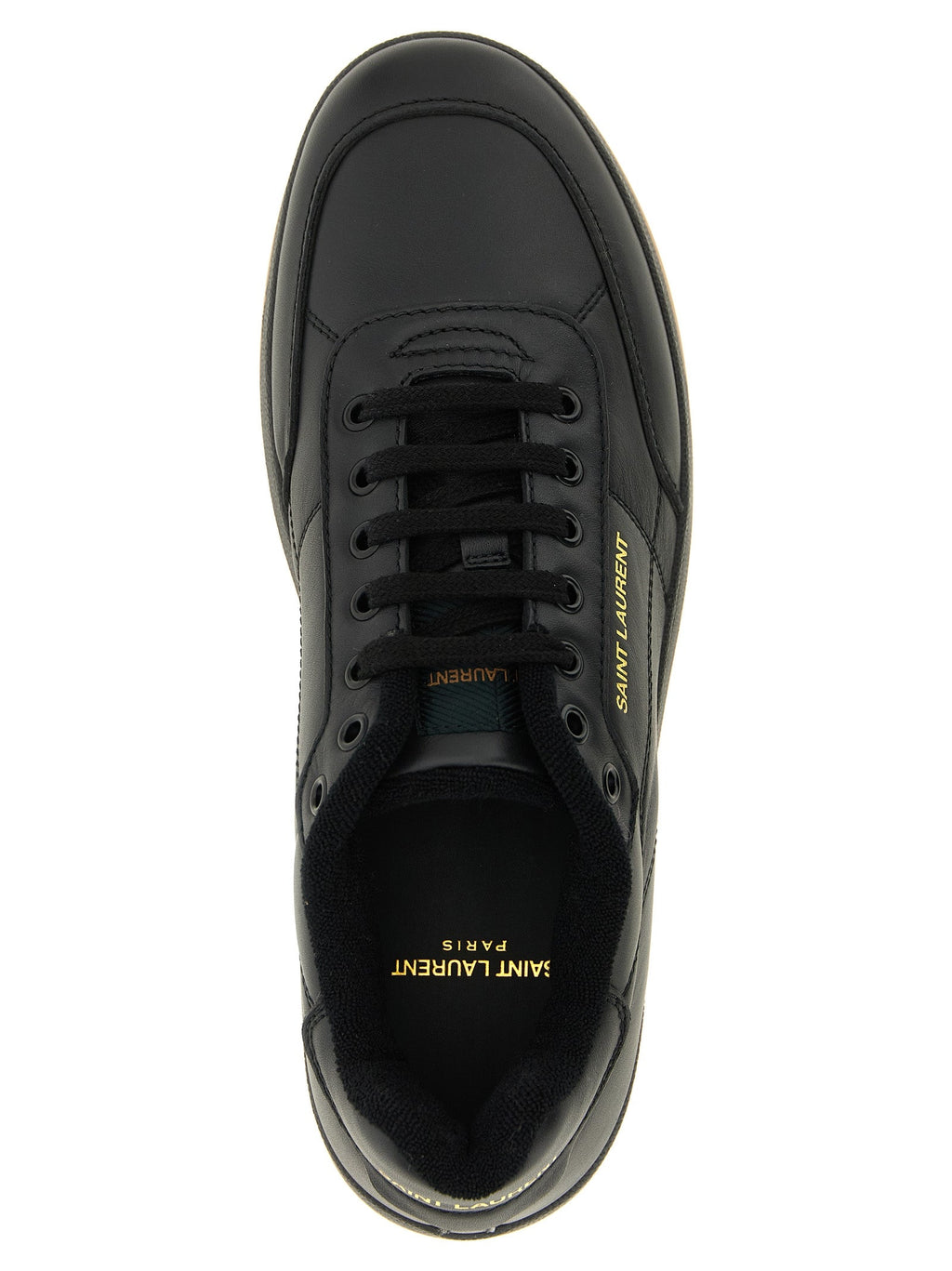 Saint Laurent Black Calfskin Low Top Sneakers Saint Laurent