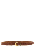 Saint Laurent Brown Calfskin Regular Belt Saint Laurent