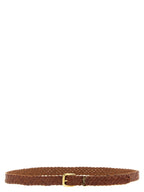 Saint Laurent Brown Calfskin Regular Belt Saint Laurent