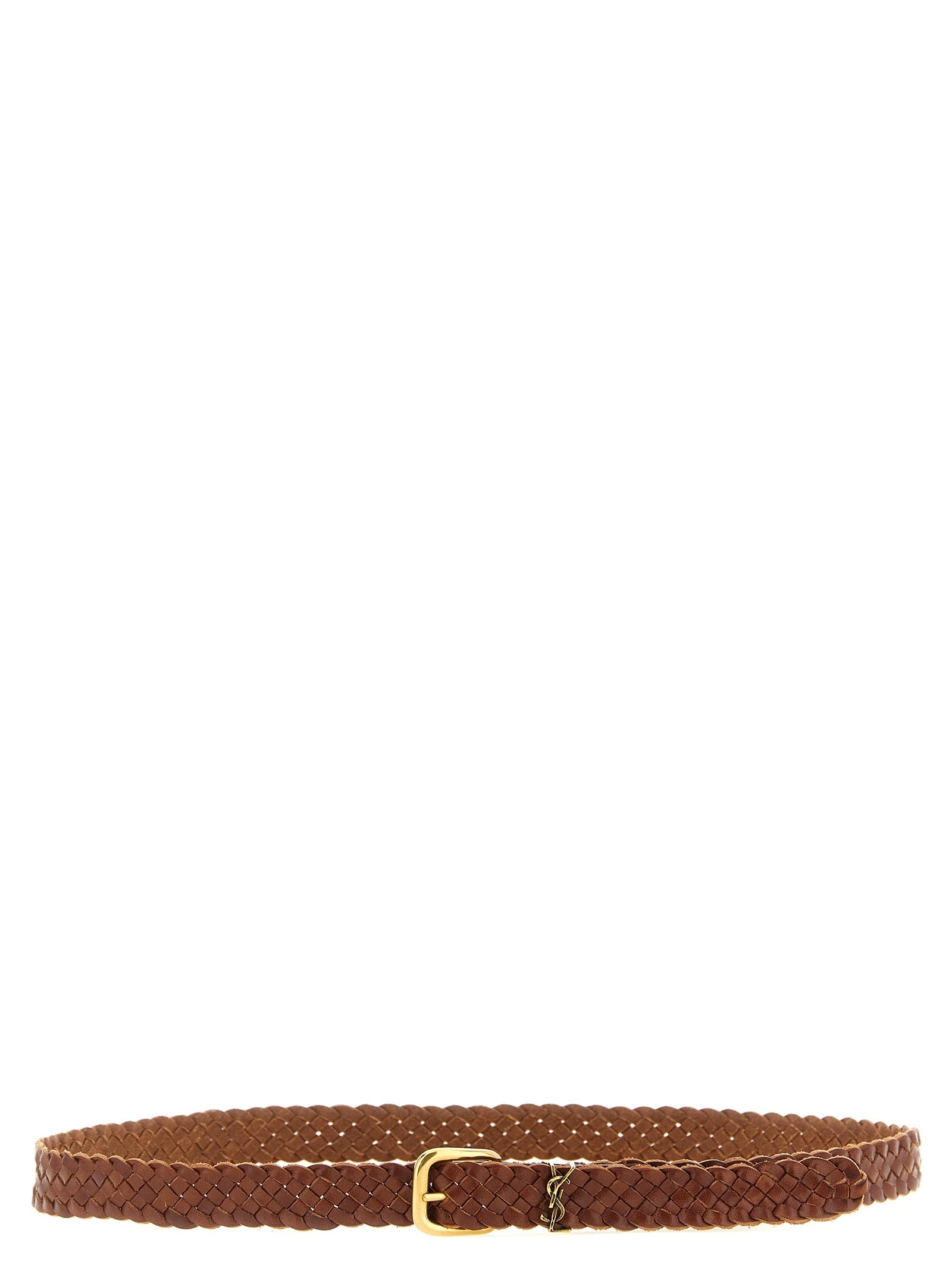 Saint Laurent Brown Calfskin Regular Belt Saint Laurent