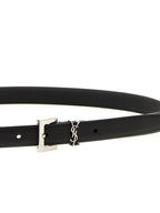 Saint Laurent Black Calfskin Regular Belt Saint Laurent