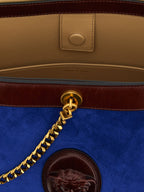 Versace Blue Calfskin Shoulder Bag Versace