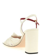 Valentino Garavani White Goatskin Stiletto Heel Sandals Valentino Garavani