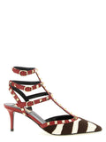 Valentino Garavani Multicolor Calfskin Mid Heel Pumps Valentino Garavani