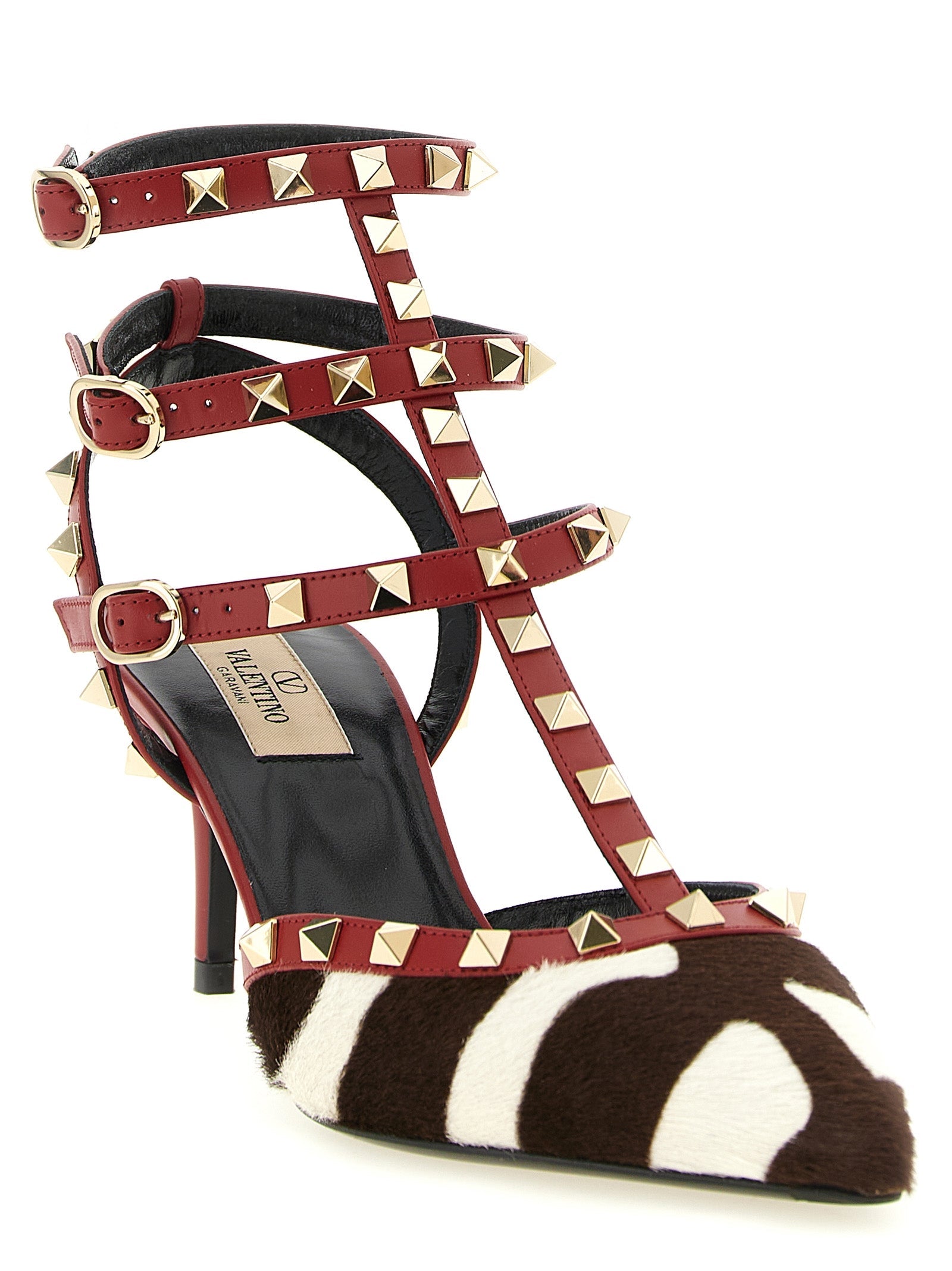 Valentino Garavani Multicolor Calfskin Mid Heel Pumps Valentino Garavani