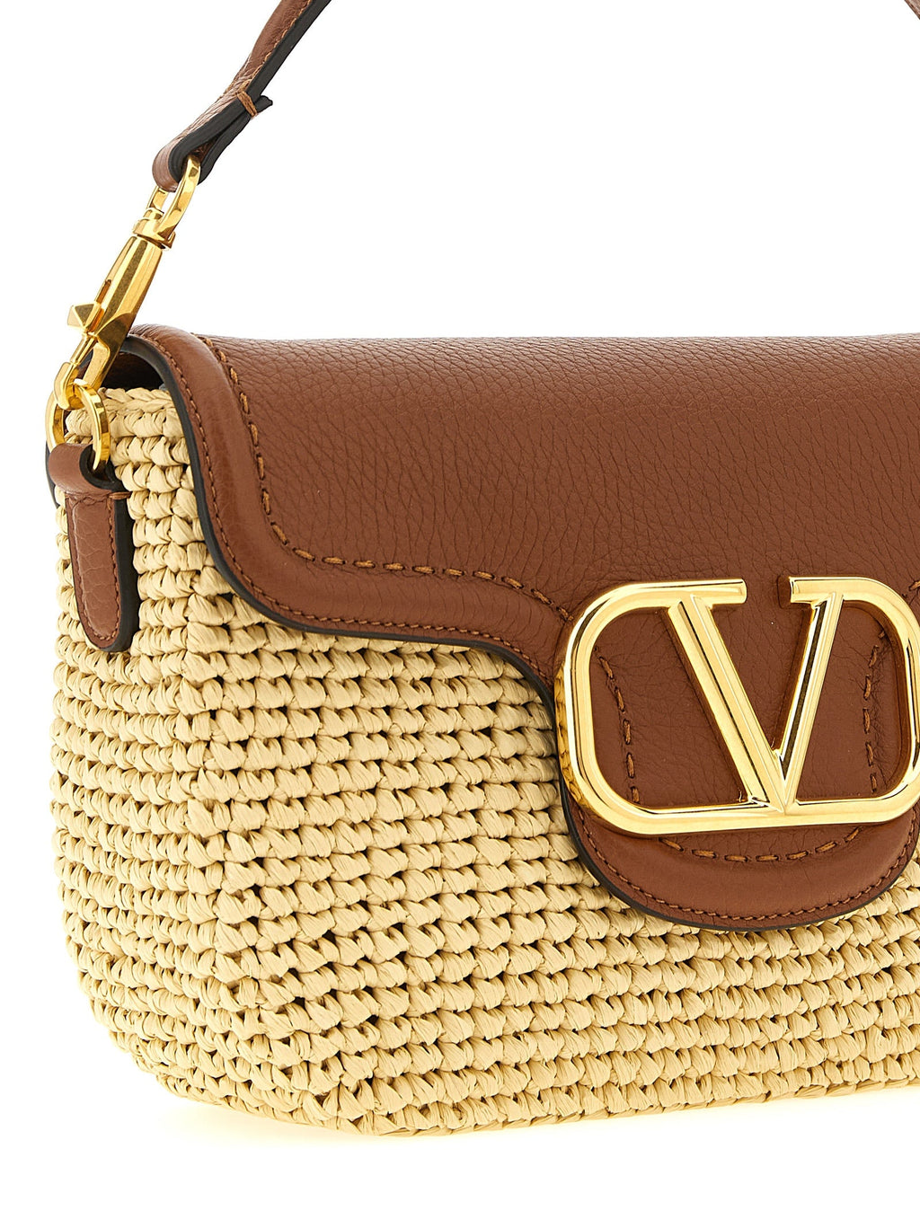 Valentino Garavani Brown Viscose Shoulder Bag Valentino Garavani