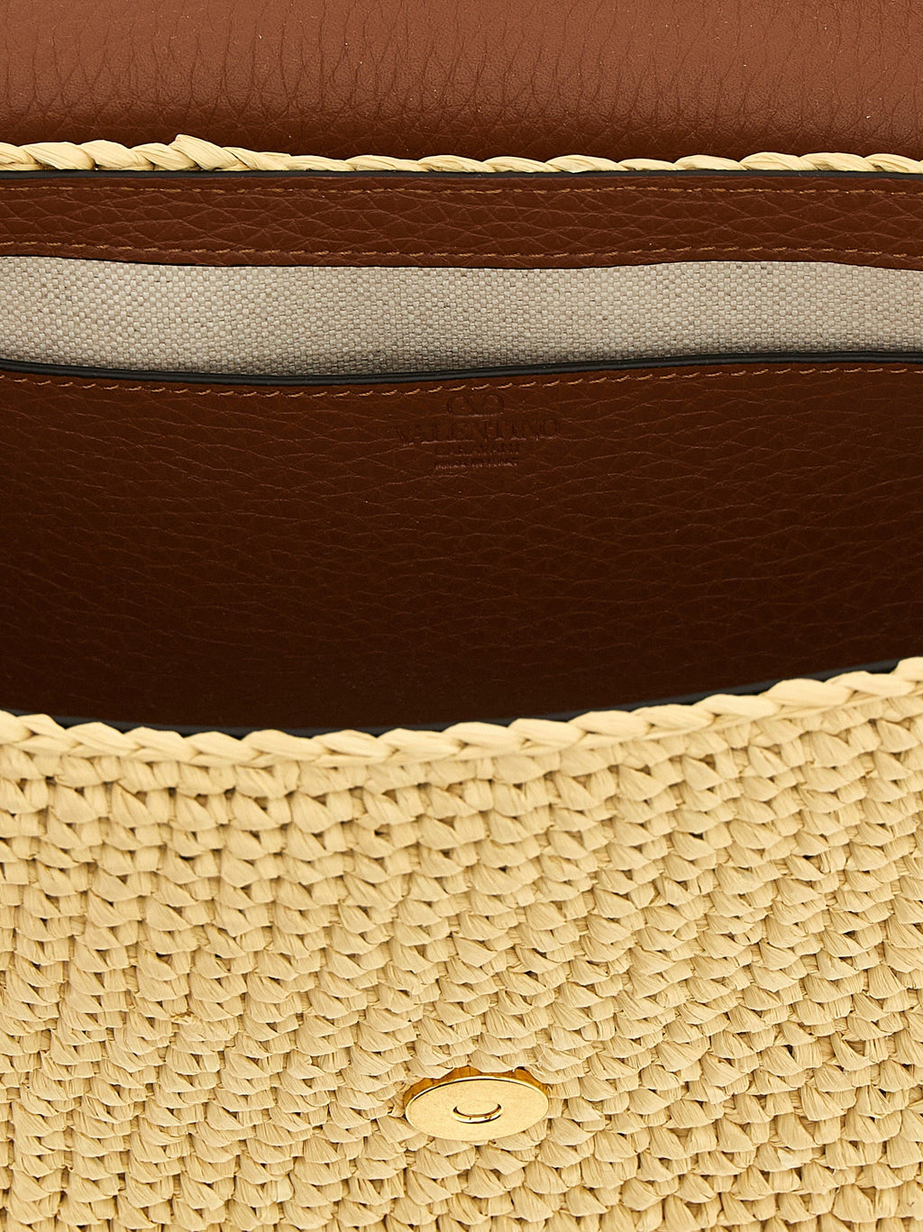 Valentino Garavani Brown Viscose Shoulder Bag Valentino Garavani