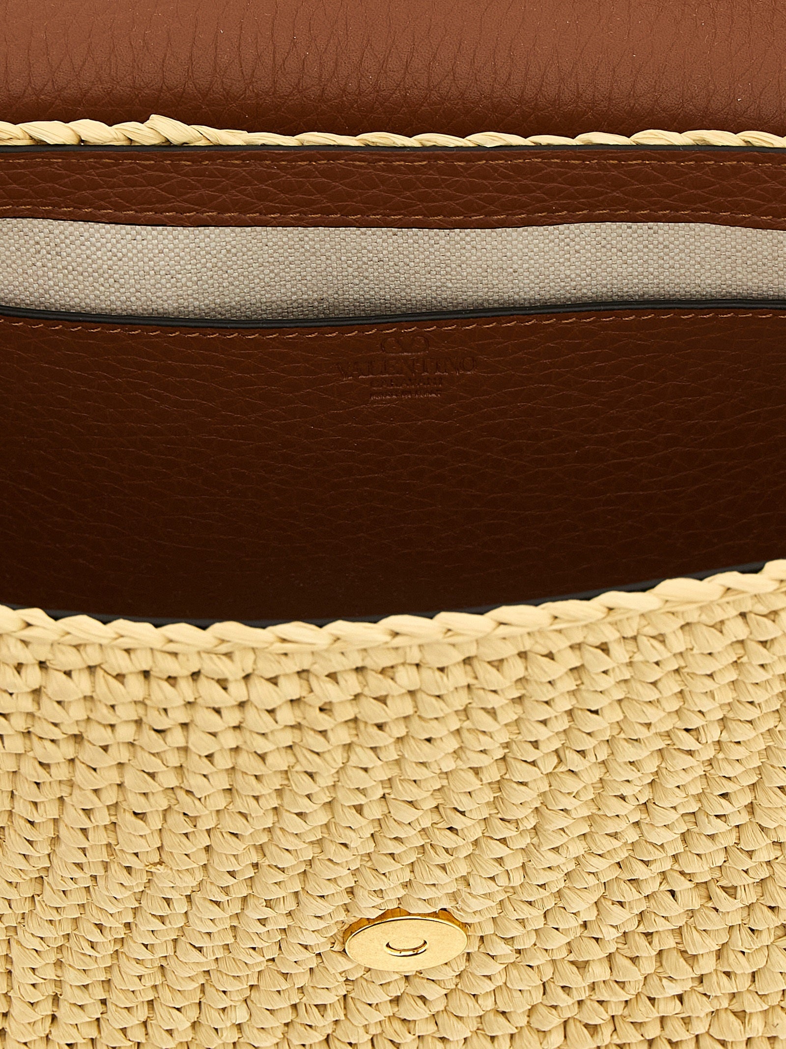 Valentino Garavani Brown Viscose Shoulder Bag Valentino Garavani
