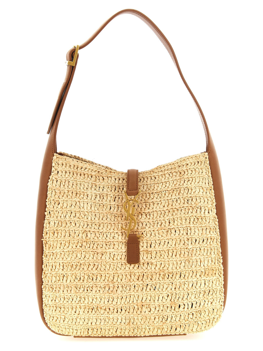 Saint Laurent Beige Raffia Shoulder Bag Saint Laurent