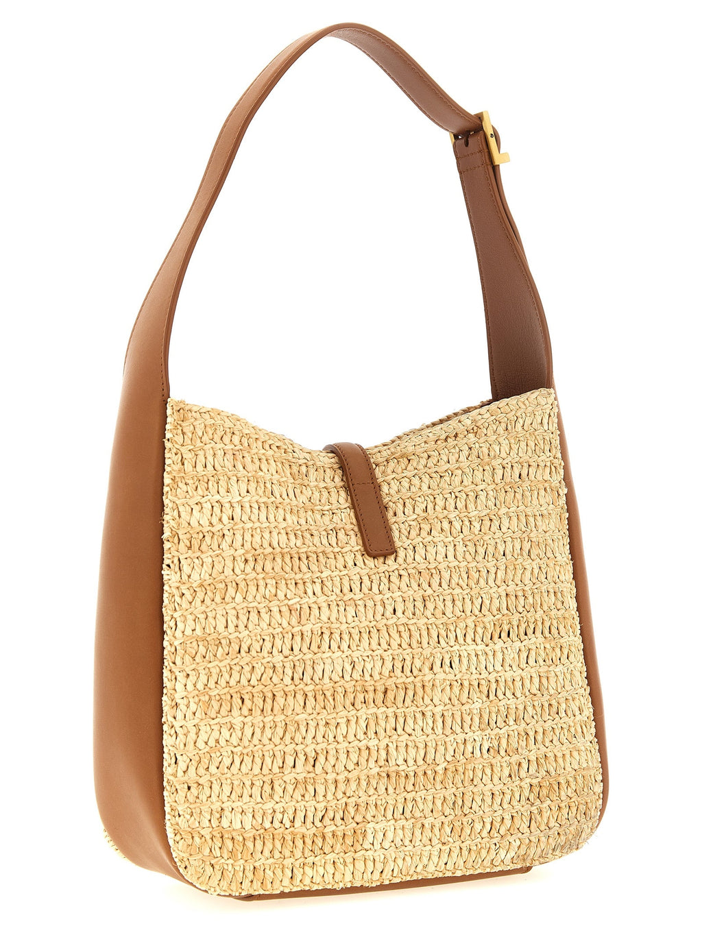 Saint Laurent Beige Raffia Shoulder Bag Saint Laurent