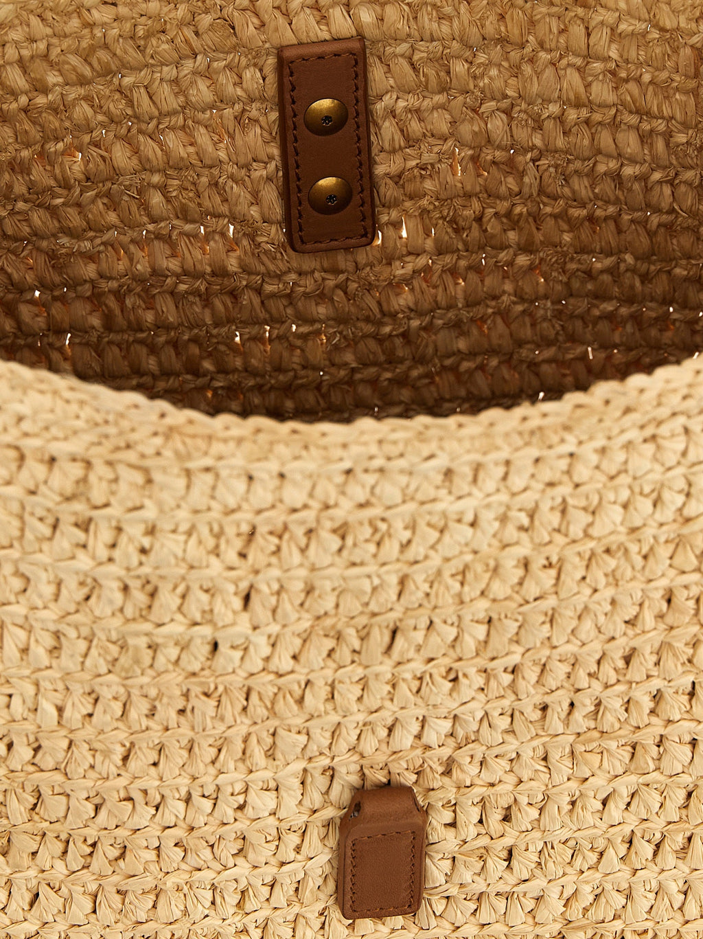 Saint Laurent Beige Raffia Shoulder Bag Saint Laurent