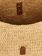 Saint Laurent Beige Raffia Shoulder Bag Saint Laurent