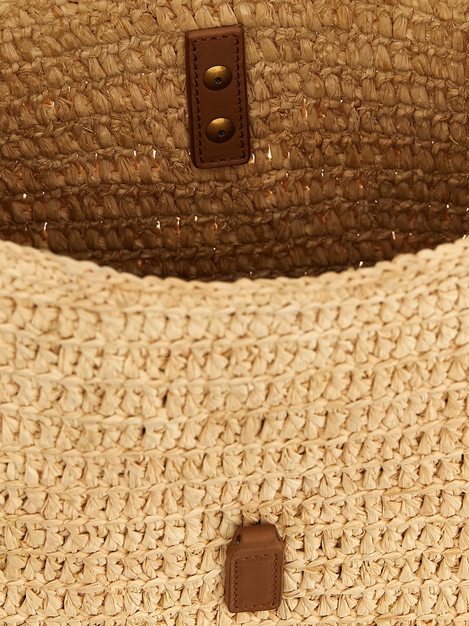 Saint Laurent Beige Raffia Shoulder Bag Saint Laurent