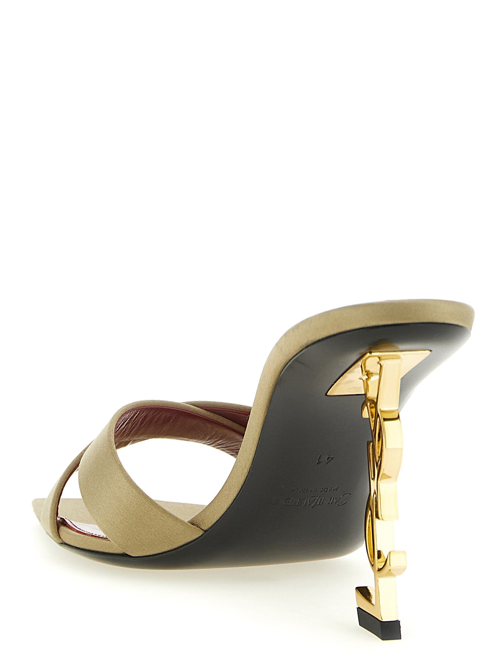Saint Laurent Bicolor Viscose Stiletto Heel Sandals Saint Laurent