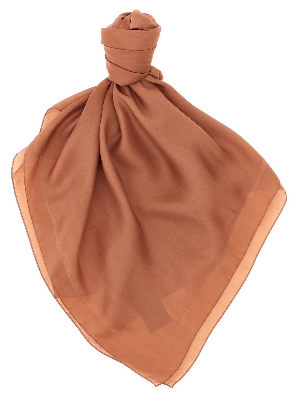 Saint Laurent Brown Silk Scarf Saint Laurent