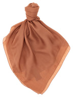 Saint Laurent Brown Silk Scarf Saint Laurent